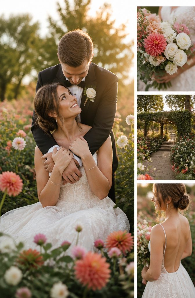 Bride and Groom Photography for Couples With a Height Difference 8 A couple framed closely, emphasizing their connection and minimizing height difference.